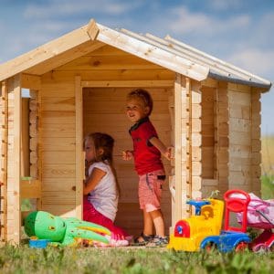 בית עץ לילדים מעץ מלא דגם M501